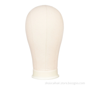 21"-25" Training Mannequin Head Canvas Block Head Display Styling Mannequin Manikin Wig Stand Free Get T Needle Holder